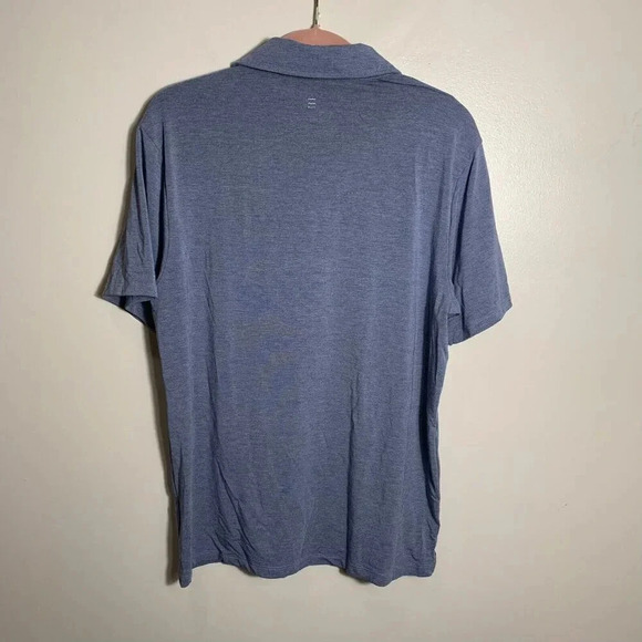 Free Fly Mens Polo Shirt Size Medium Blue Short Sleeve Bamboo Jersey Performance - Picture 7 of 7